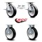 Service Caster 8 Inch Kingpinless Rubber on Aluminum Caster Brake & Swivel Lock 2 Rigid, 2PK SCC-KP30S820-RAR-SLB-BSL-2-R-2 - alternate 7